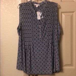 Westport 2X Sleeveless Blouse